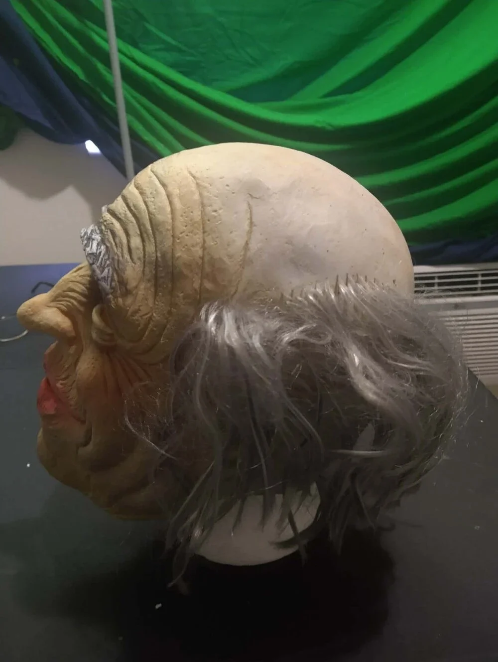 Old Man Latex Mask Full Head Elderly Costume Prop Gray Hair Wrinkled Face